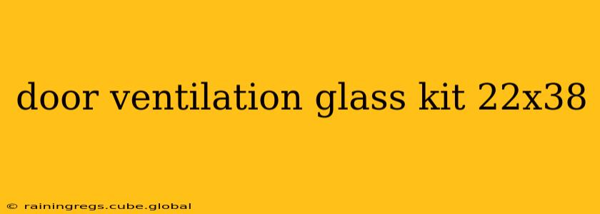 door ventilation glass kit 22x38
