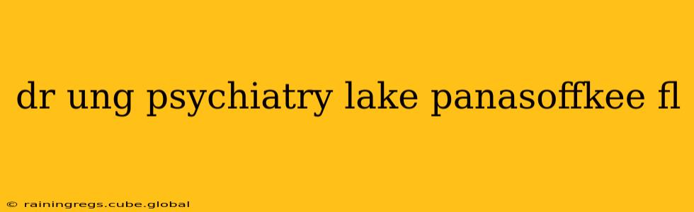 dr ung psychiatry lake panasoffkee fl