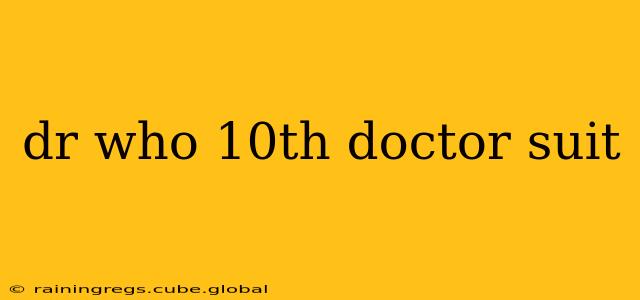 dr who 10th doctor suit