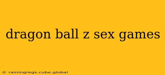 dragon ball z sex games