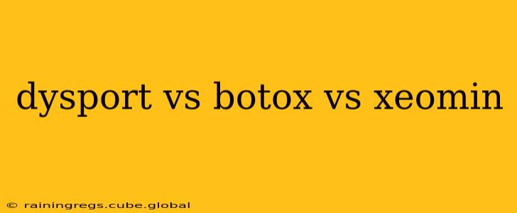 dysport vs botox vs xeomin
