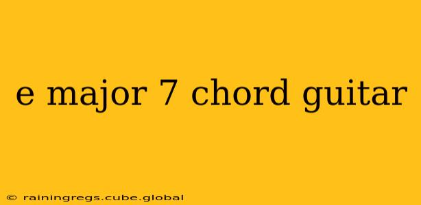 e major 7 chord guitar