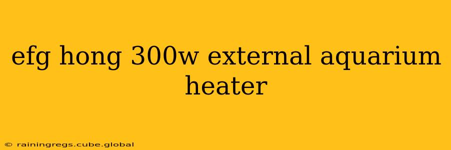 efg hong 300w external aquarium heater