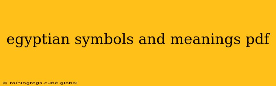 egyptian symbols and meanings pdf