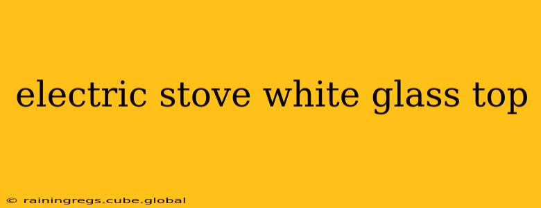 electric stove white glass top