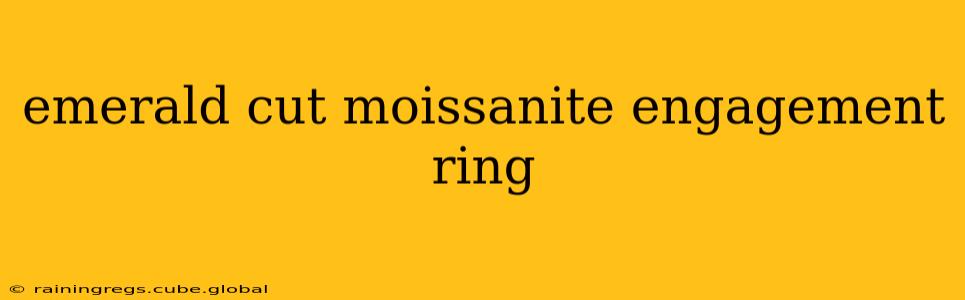 emerald cut moissanite engagement ring