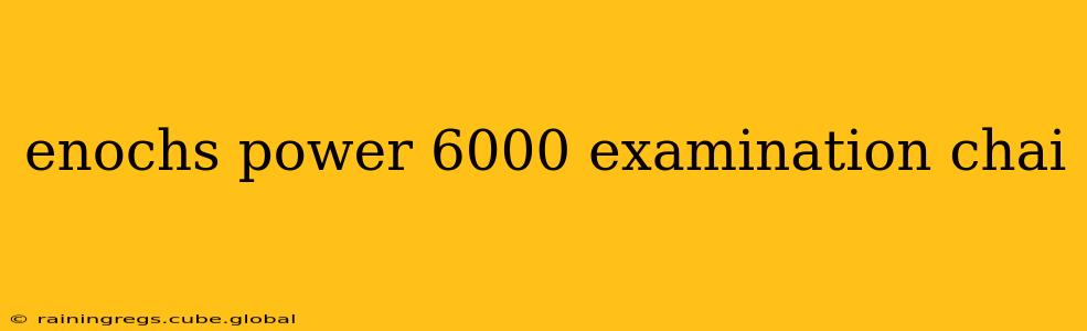enochs power 6000 examination chai