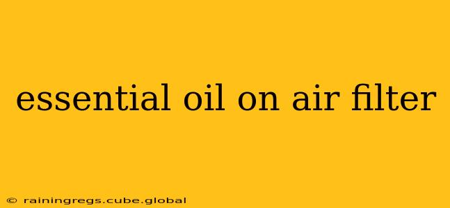 essential oil on air filter