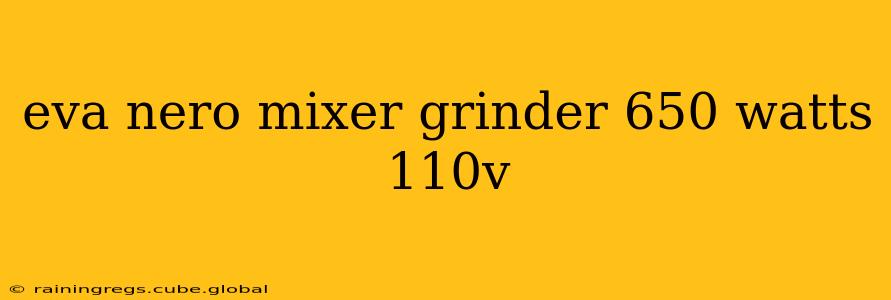 eva nero mixer grinder 650 watts 110v