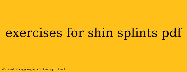 exercises for shin splints pdf