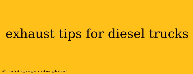 exhaust tips for diesel trucks