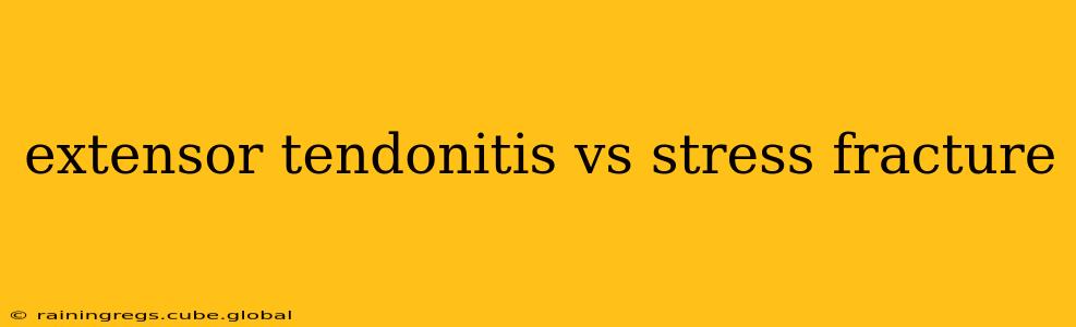 extensor tendonitis vs stress fracture