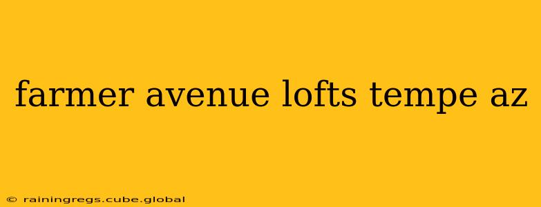 farmer avenue lofts tempe az