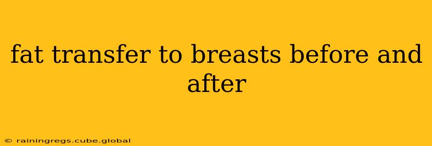 fat transfer to breasts before and after