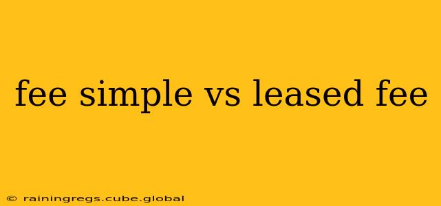 fee simple vs leased fee