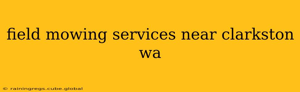field mowing services near clarkston wa
