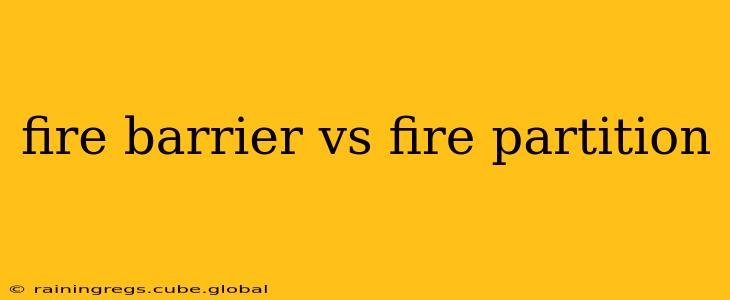 fire barrier vs fire partition