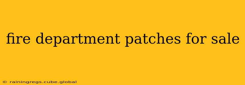 fire department patches for sale