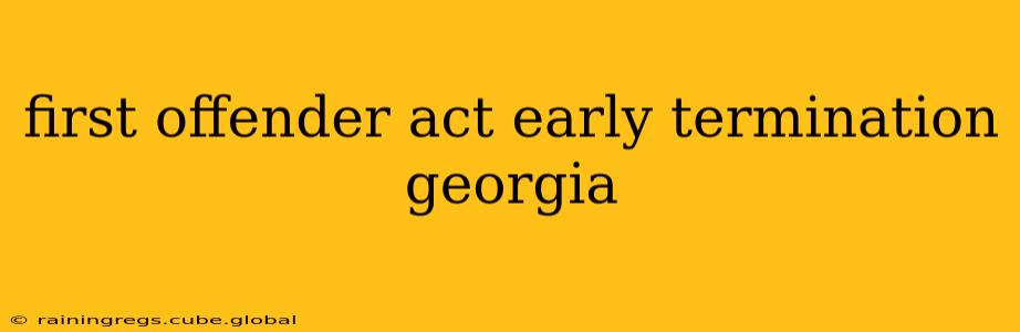 first offender act early termination georgia