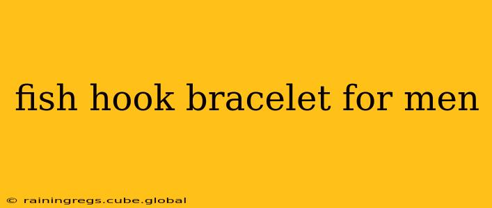 fish hook bracelet for men