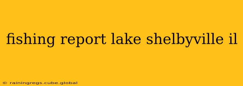 fishing report lake shelbyville il