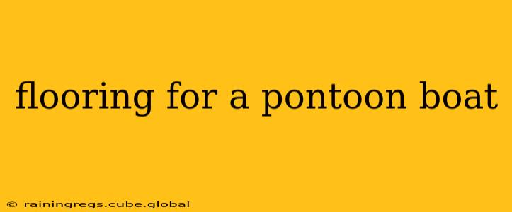 flooring for a pontoon boat
