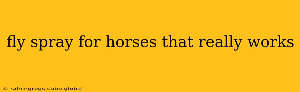 fly spray for horses that really works