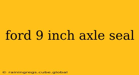 ford 9 inch axle seal