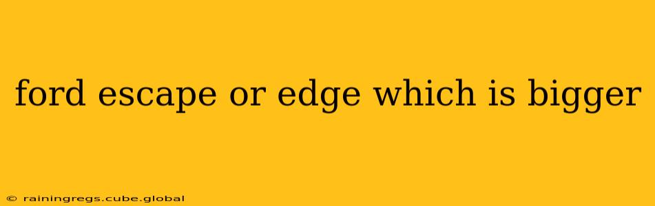 ford escape or edge which is bigger