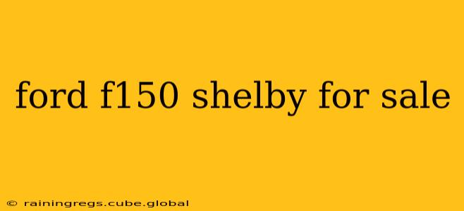 ford f150 shelby for sale