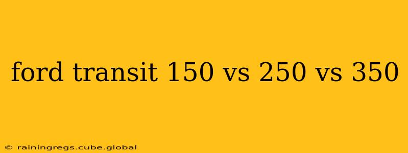 ford transit 150 vs 250 vs 350