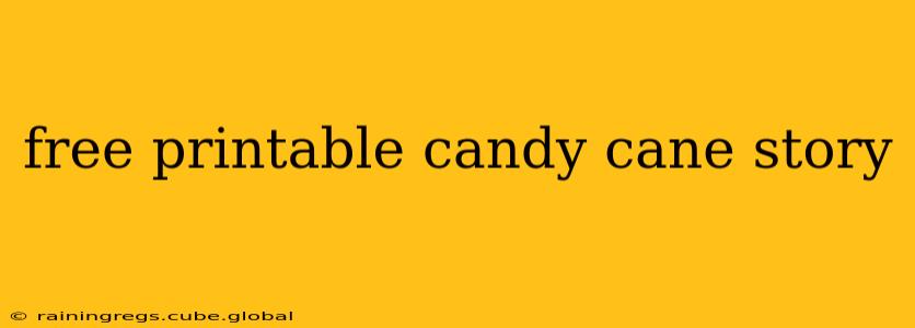 free printable candy cane story