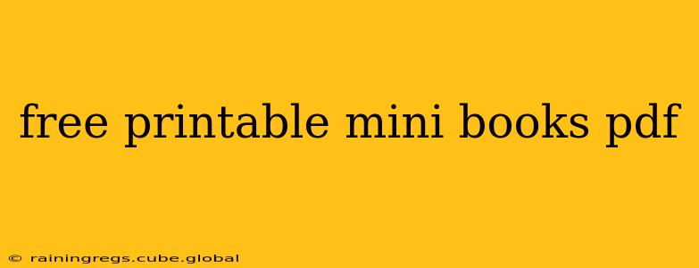free printable mini books pdf
