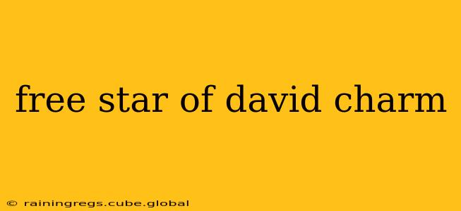 free star of david charm