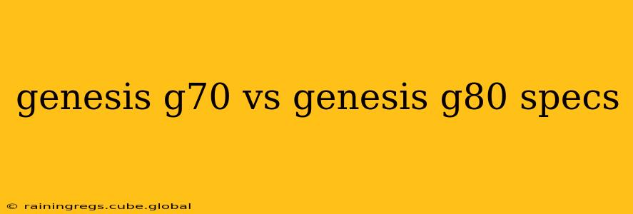 genesis g70 vs genesis g80 specs