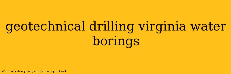 geotechnical drilling virginia water borings