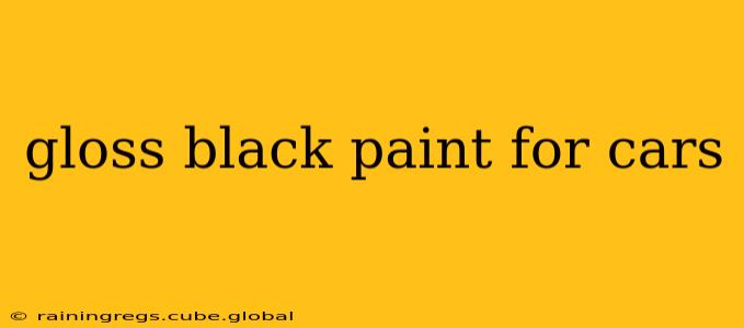 gloss black paint for cars