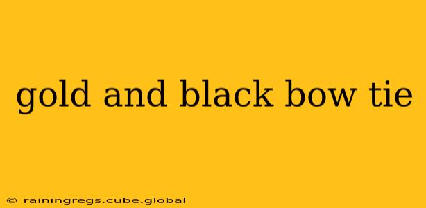 gold and black bow tie
