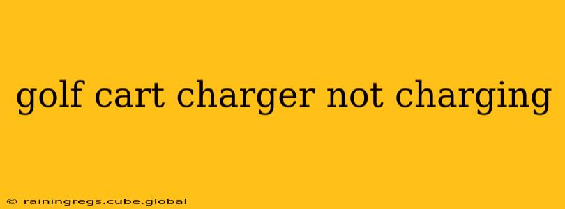 golf cart charger not charging