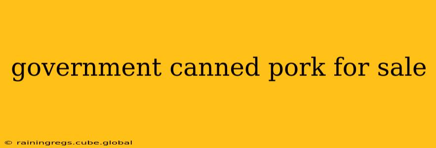 government canned pork for sale