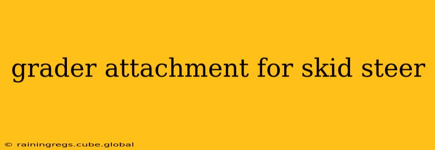 grader attachment for skid steer