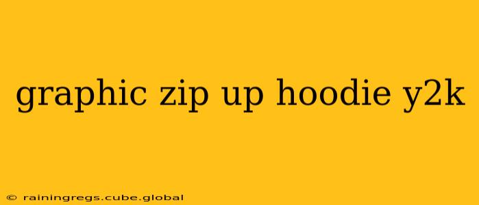 graphic zip up hoodie y2k
