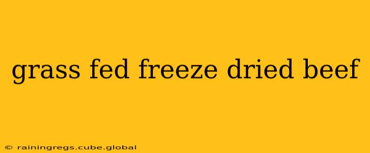 grass fed freeze dried beef