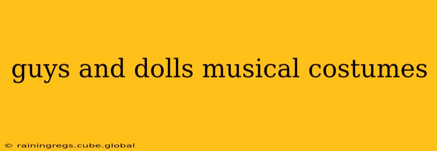 guys and dolls musical costumes