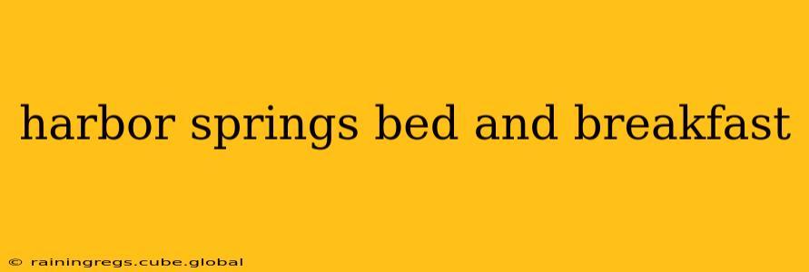 harbor springs bed and breakfast