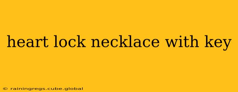 heart lock necklace with key