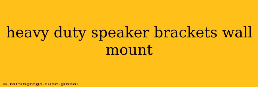 heavy duty speaker brackets wall mount