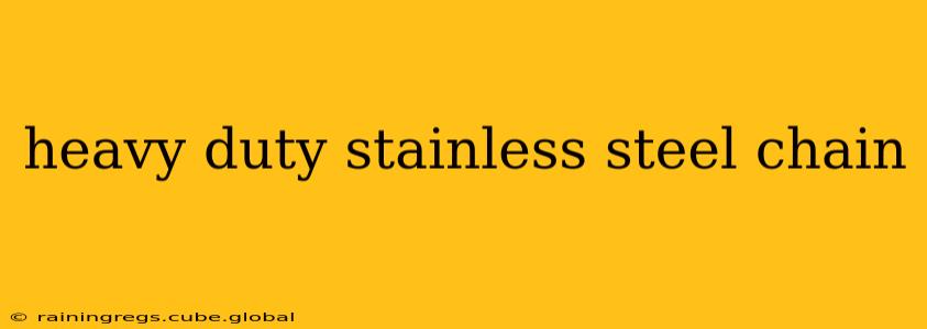 heavy duty stainless steel chain