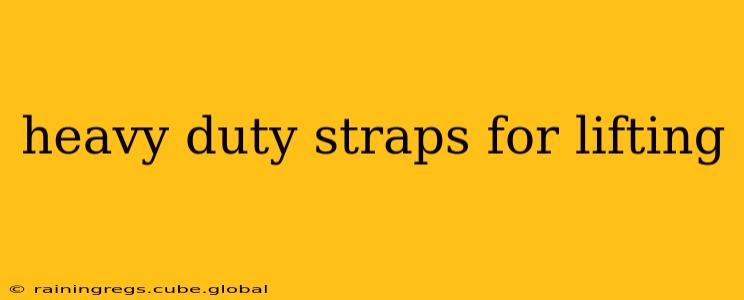 heavy duty straps for lifting