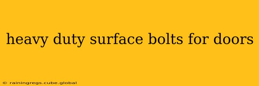 heavy duty surface bolts for doors